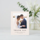 エレガントな結婚式の写真の感謝カード カスタムデザイン  カード (スタンド正面)