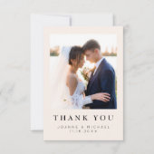 エレガントな結婚式の写真の感謝カード カスタムデザイン カード (正面)