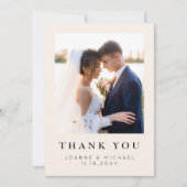 エレガントな結婚式の写真の感謝カード カスタム サンキューカード (正面)