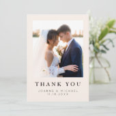 エレガントな結婚式の写真の感謝カード カスタム サンキューカード (スタンド正面)