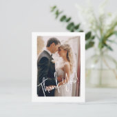 エレガントな結婚式の写真の感謝状 ポストカード (スタンド正面)