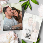 エレガントな結婚式の写真を使ったSave the Dateカード セーブザデート