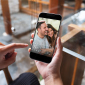 エレガントな結婚式の写真を使ったSave the Dateカード セーブザデート