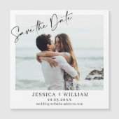 エレガントな結婚式の写真を保存する日付の磁気カード (正面)