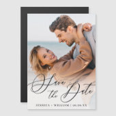 エレガントな結婚式の写真を保存する日付の磁気カード (正面/裏面)