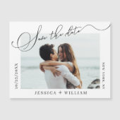 エレガントな結婚式の写真を保存する日付の磁気カード (正面)