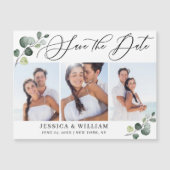 エレガントな結婚式の写真を保存する日付の磁気カード (正面)