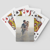 エレガントな結婚式の写真を愛する トランプ (裏面)