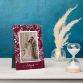 エレガントな結婚式の写真スタンド フォトプラーク (側面)