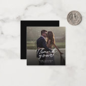 エレガントな結婚式の写真ハンドレターサンキュー ノートカード (正面/裏面インサイチュ)