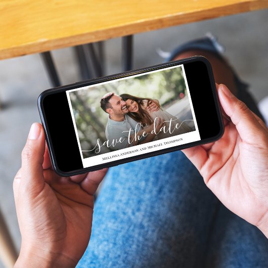 エレガントな結婚式の写真日付を保存 セーブザデート