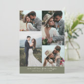 エレガントな結婚式の写真 サージブルー So Much Love サンキューカード (スタンド正面)