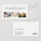 エレガントな結婚式の写真 名刺 (正面/裏面)