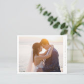 エレガントな結婚式の写真　感謝のポストカード ポストカード (スタンド正面)