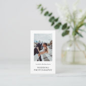 エレガントな結婚式の写真(縦) 名刺 (スタンド正面)