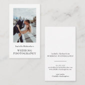 エレガントな結婚式の写真(縦) 名刺 (正面/裏面)