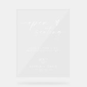 エレガントな結婚式の割り当て座席は私たちのスタイルではない アクリルサイン (正面)