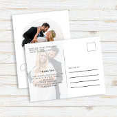 エレガントな結婚式の台本 写真 お礼カード ポストカード