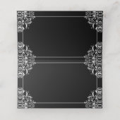 エレガントな結婚式の名刺 |ナディーン（黒） プレイスカード (内部開封)