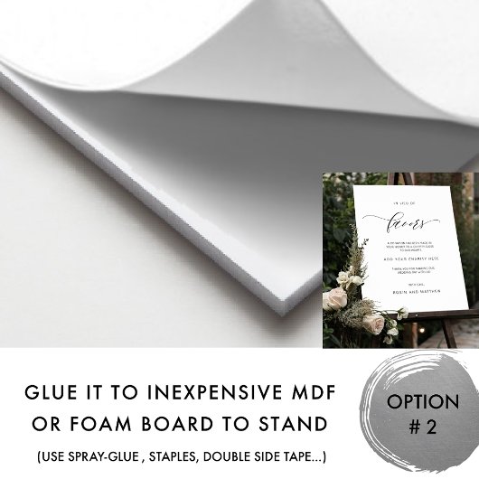 エレガントな結婚式の好意の署名の代わりに ポスター