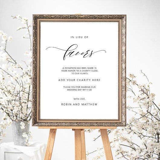 エレガントな結婚式の好意の署名の代わりに ポスター