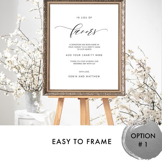 エレガントな結婚式の好意の署名の代わりに ポスター