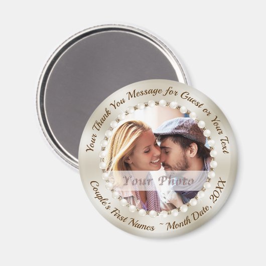 エレガントな結婚式の好意卸売。一括割引 マグネット (正面/裏面)