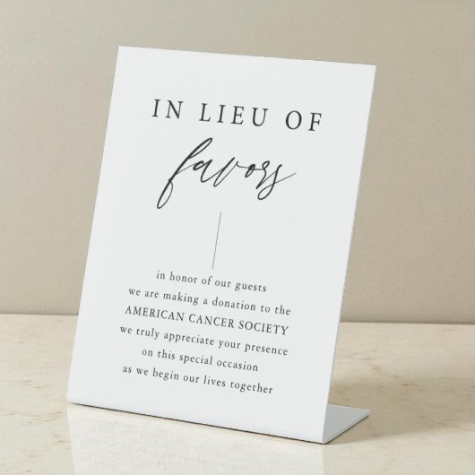 エレガントな結婚式の寄付のサインの代わりに 台座サイン