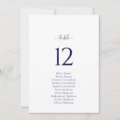 エレガントな結婚式の席札(テーブル番号付き) 招待状 (正面)