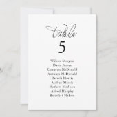 エレガントな結婚式の座席表カード 招待状 (正面)