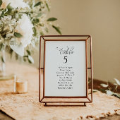 エレガントな結婚式の座席表カード 招待状