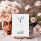 エレガントな結婚式の座席表カード 招待状