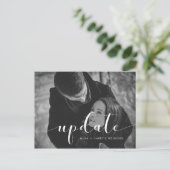 エレガントな結婚式の延期発表写真 ポストカード (スタンド正面)