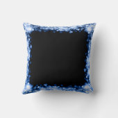 エレガントな結婚式の引き出物きらめくなライトサファイア クッション (裏面)