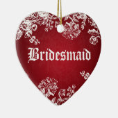 エレガントな結婚式の引き出物のビクトリアンな華麗さの赤 セラミックオーナメント (右)