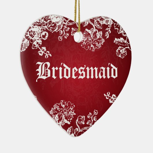 エレガントな結婚式の引き出物のビクトリアンな華麗さの赤 セラミックオーナメント (右)