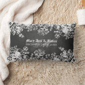 エレガントな結婚式の引き出物のビクトリアンな華麗さの黒 ランバークッション (ブランケット)