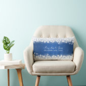 エレガントな結婚式の引き出物の魔法の輝きの青 ランバークッション (椅子)