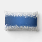 エレガントな結婚式の引き出物の魔法の輝きの青 ランバークッション (裏面)
