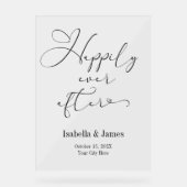 エレガントな結婚式の後ずっと幸せに アクリルサイン (正面)