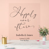 エレガントな結婚式の後ずっと幸せに アクリルサイン (ウェディング)