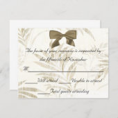 エレガントな結婚式の応答カード 出欠カード (正面/裏面)