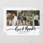 エレガントな結婚式の愛感謝していと | 手書き ポストカード (正面/裏面)