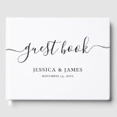 エレガントな結婚式の手書き書道 ゲストブック (正面)