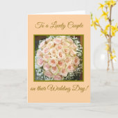 エレガントな結婚式の折り畳まれたグリーティングカード カード (黄色い花)