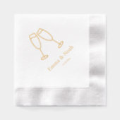 エレガントな結婚式の披露宴 箔ナプキン (正面)