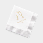 エレガントな結婚式の披露宴 箔ナプキン (左)