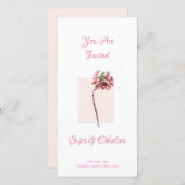 エレガントな結婚式の招待状のためのフラットレイ (正面/裏面)