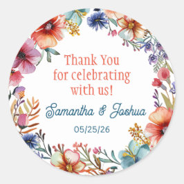 エレガントな結婚式の招待状シール ラウンドシール