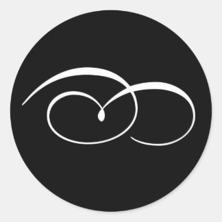 エレガントな結婚式の招待状シール ラウンドシール